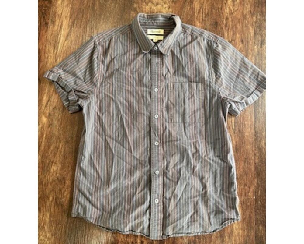 Madewell Men's Perfect Fit Striped Button Down Shirt Medium